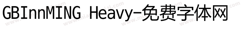 GBInnMING Heavy字体转换